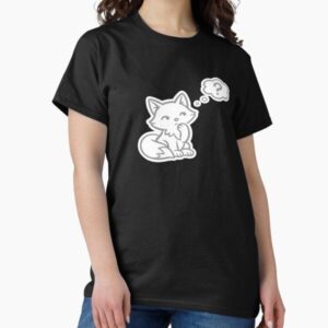 Thinking Fox Sticker | Cute Clever Fox | Funny Cartoon Fox Decal