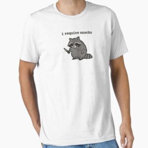 i Require Snacks Funny Raccoon