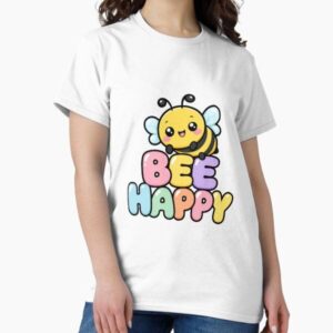 Bee Happy Cute Kawaii Bee with Saying