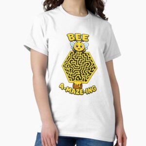 Bee Maze Cute Pollinator Honeycomb Pattern
