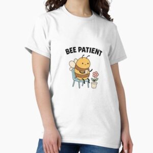 Bee Patient Cute Retro Bee Pun
